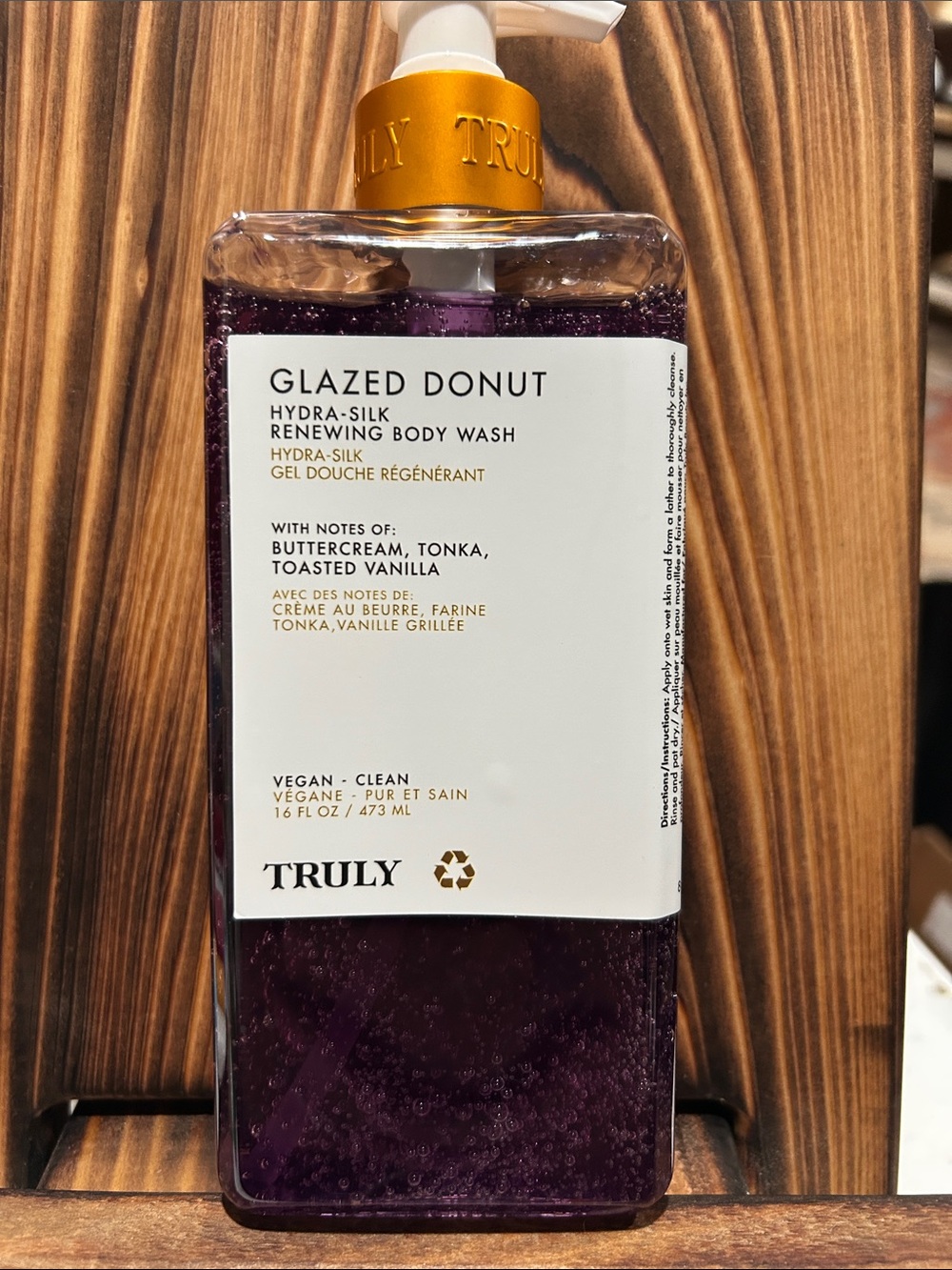 TRULY Glazed Donut Renewing Body Wash - Purple with Gold Pump